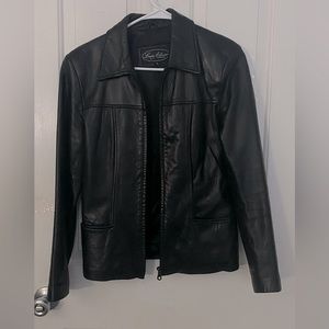 Luis Alvear Collection Black Leather Women Jacket